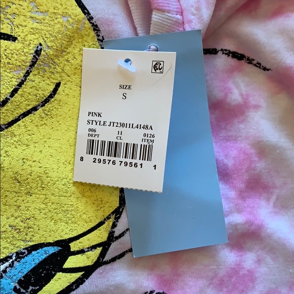 🌵Tweety Bird Tie Dye T Shirt - Pink & White S - Picture 6 of 6